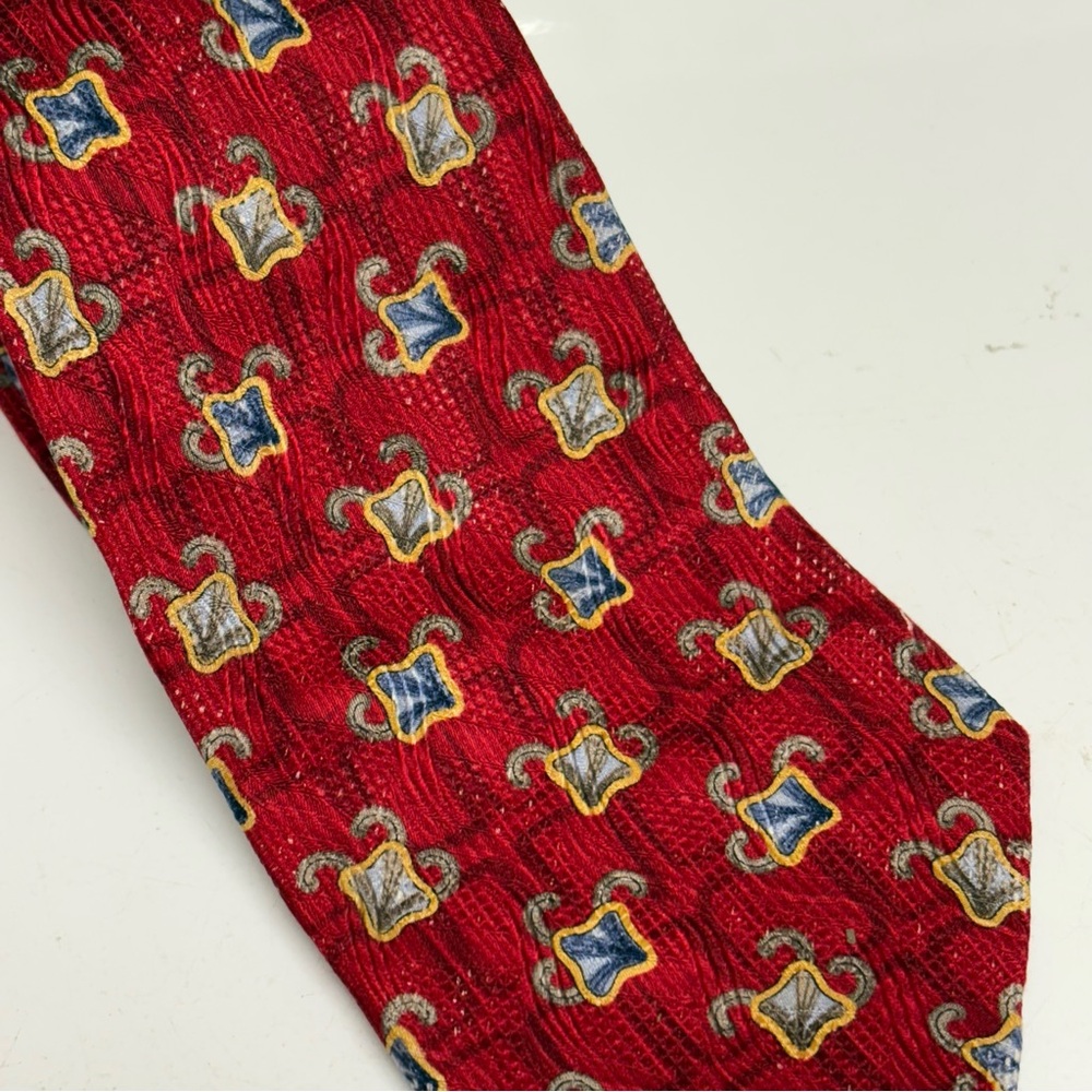 Robert Talbott Red And Blue Patterned Tie - image 1